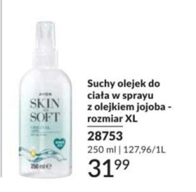 Olejek suchy do ciała w sprayu z olejkiem jojoba - rozmiar XL promocja w AVON