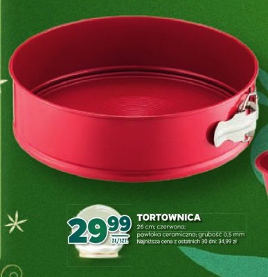 Tortownica 26 cm czerwona powłoka ceramiczna grubość 0,5 mm promocja w Stokrotka