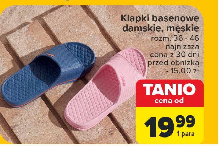 Klapki basenowe damskie rozm 36-46 promocja