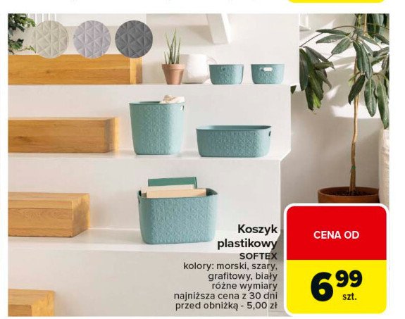 Koszyk softex grafitowy Curver promocja w Carrefour