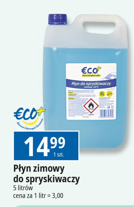 Zimowy płyn do spryskiwaczy Eco+ promocja w Leclerc