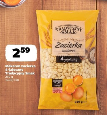 Makaron zacierka 4-jajeczny Tradycyjny Smak promocja w Netto