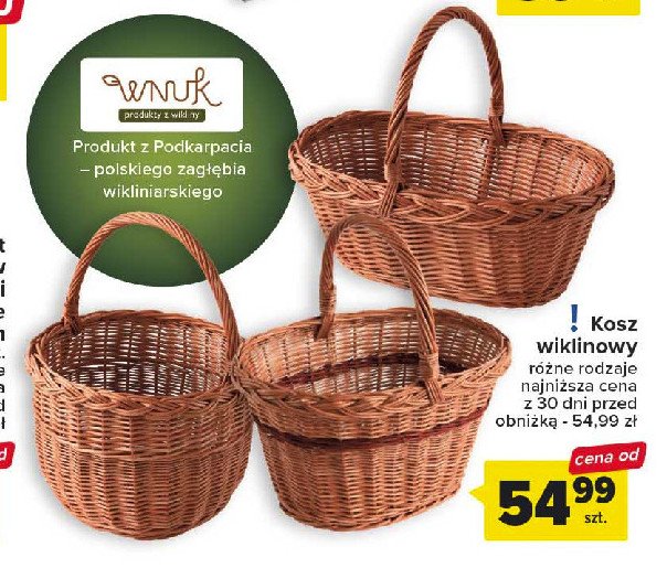 Kosz wiklinowy piknikowy Wnuk promocja
