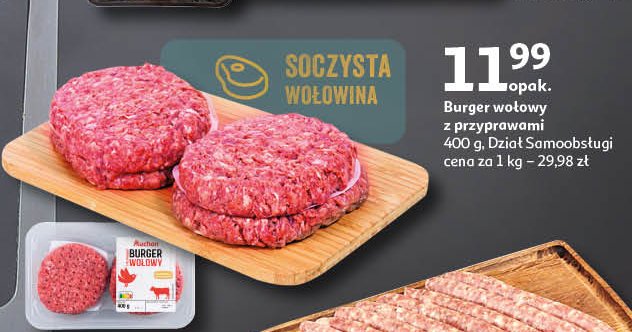 Burger wołowy Auchan promocja