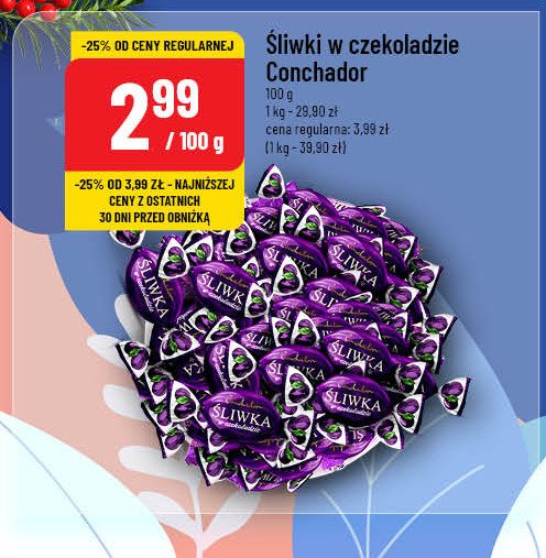 Śliwka w czekoladzie Conchador promocja