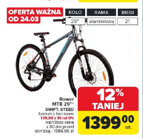 Rower mtb 29" promocja w Carrefour