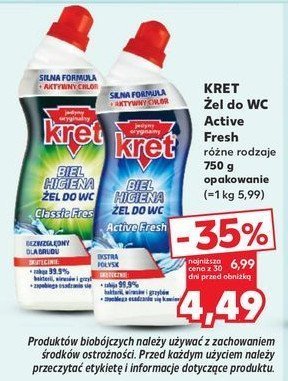 Żel do wc usuwa osady Kret promocja