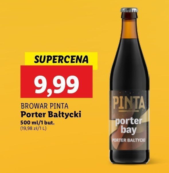 Piwo Pinta porter bay promocja w Lidl