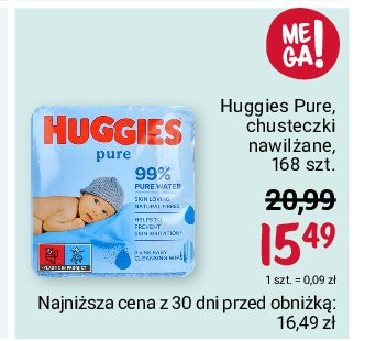 Chusteczki nawilżane extra care Huggies pure promocja