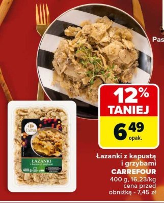 Łazanki z kapustą i grzybami Carrefour promocja w Carrefour