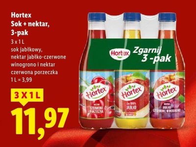 Sok + nektar, 3-pak promocja w Lidl