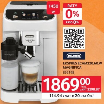 Ekspres DELONGHI ECAM320.60.W MAGNIFICA promocja w Selgros
