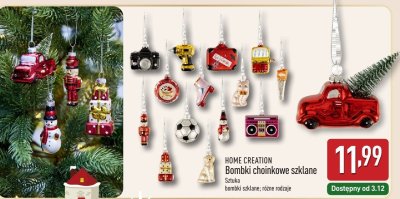 Bombki choinkowe szklane  promocja w Aldi