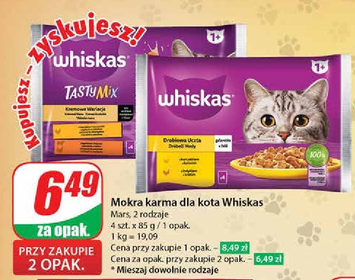 Karma dla kota drobiowa uczta Whiskas promocja
