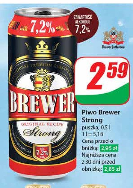 Piwo Brewer strong promocja