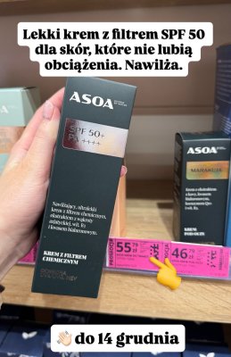 Krem lekki z filtrem SPF 50+ PA++++ nawilżający promocja w Hebe