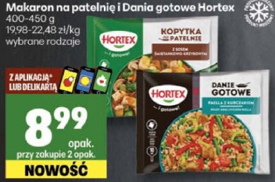 Makaron na patelnię i dania gotowe Hortex promocja w Delikatesy Centrum