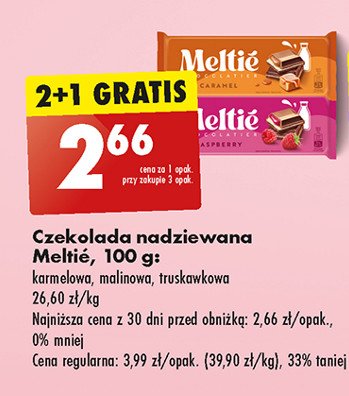 Czekolada truskawkowa Meltie promocja