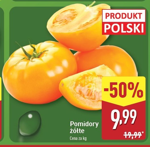 Pomidory żółte promocja w Aldi