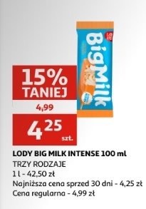 Lód toffi intense Algida big milk promocja