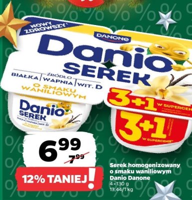 Serek homogenizowany o smaku waniliowym Danio Danone promocja w Netto