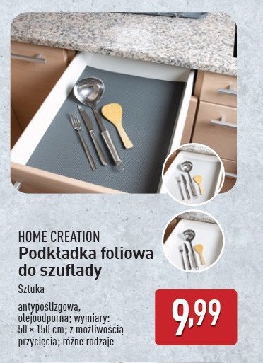 Podkładka foliowa do szuflady 50 x 150 cm Home creation promocja w Aldi