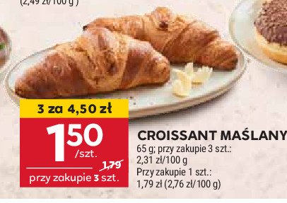 Croissant maślany promocja w Stokrotka