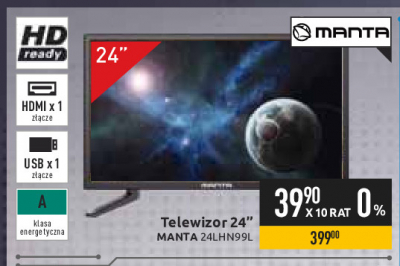 Telewizor led 24" 24lhn99l Manta promocja