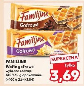 Wafelki gofrowe z musem waniliowym Jutrzenka familijne promocja