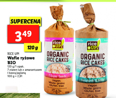Wafle ryżowe z amarantusem i kaszą jaglaną Rice up promocja