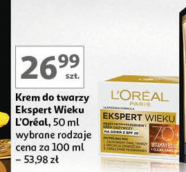 Krem do twarzy na dzień L'oreal ekspert wieku 70+ promocja