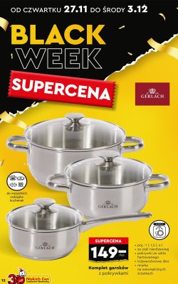 Komplet garnków z pokrywkami promocja w Biedronka