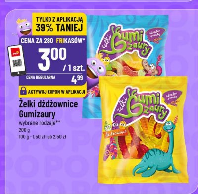 Żelki dżdżownice Gumizaury promocja w POLOmarket