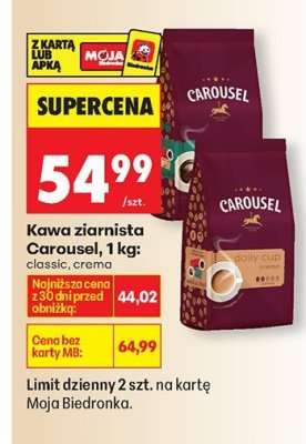 Kawa ziarnista Crema 1 kg promocja w Biedronka