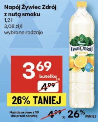 Napój Żywiec Zdrój z nutą smaku 1,2l promocja w Delikatesy Centrum