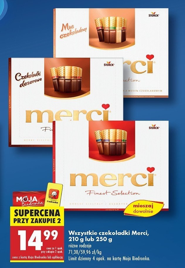 Bombonierka brązowa Storck merci promocja