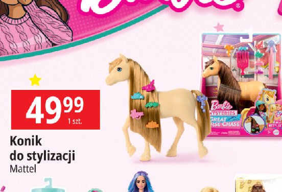 Koń do stylizacji Barbie promocja w Leclerc