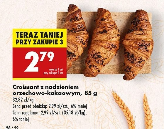 Croissant orzechowo kakaowy promocja w Biedronka