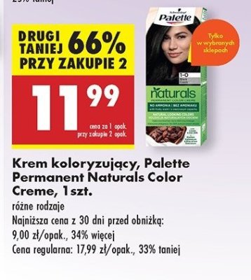Farba do w艂os贸w 1-0 Palette permanent naturals color creme promocja