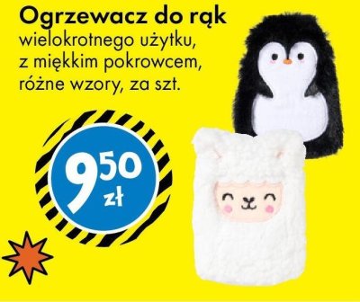 Ogrzewacz do rąk wielokrotnego użytku, z miękkim pokrowcem, różne wzory promocja w Tedi
