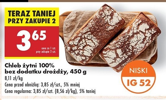 Chleb żytni 100 % promocja