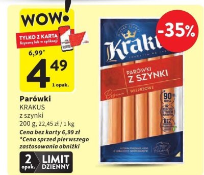 Parówki z szynki Kraina wędlin promocja w Intermarche
