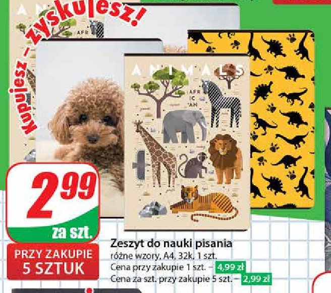 Zeszyt do nauki pisania a4/32 kartki linia promocja