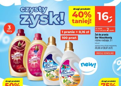 Żel do prania Der Waschkonig różne rodzaje promocja w Dealz