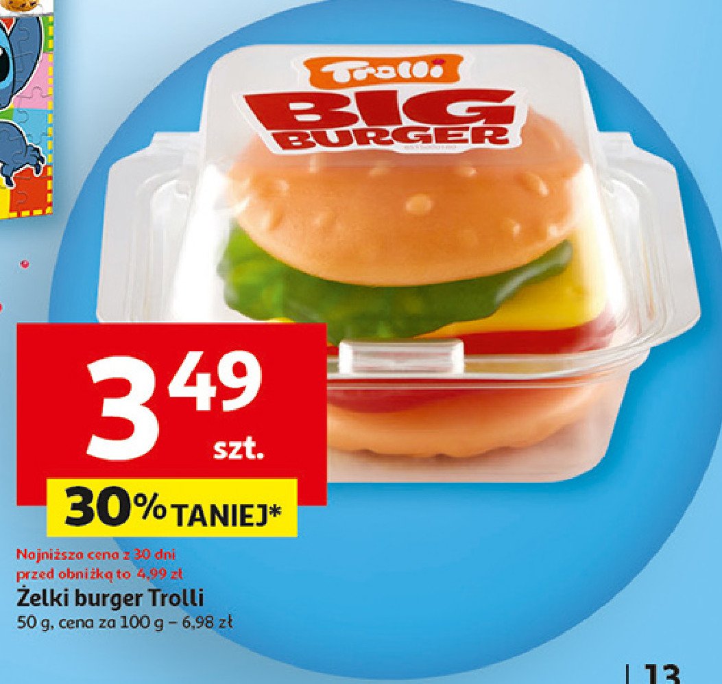 Żelki w kształcie hamburgerów Trolli promocja w Auchan
