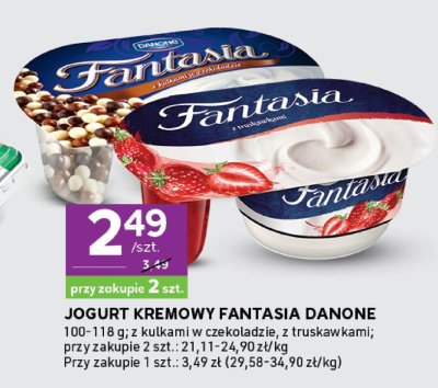 Jogurt kremowy Fantasia z truskawkami promocja w Stokrotka