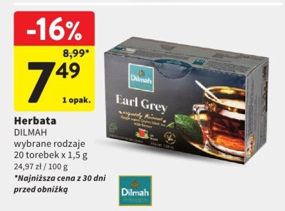 Herbata DILMAH Earl Grey promocja w Intermarche