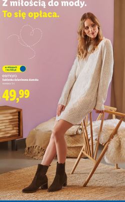 Sukienka dzianinowa damska promocja w Lidl