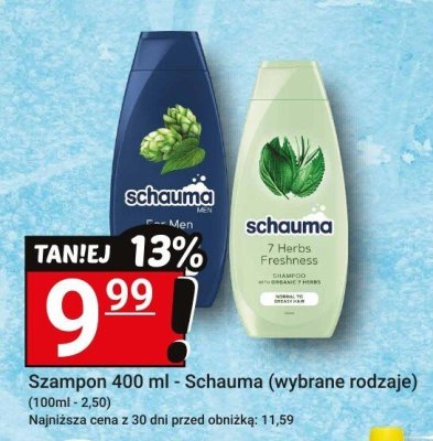 Szampon 400 ml - Schauma (wybrane rodzaje) promocja w Hitpol