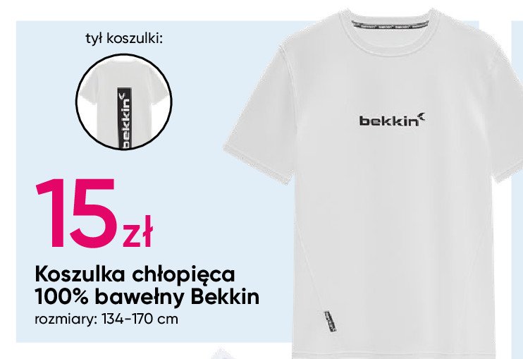 Koszulka chłopięca 134-170 cm Bekkin promocja w Pepco